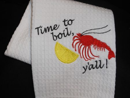 TIME TO BOIL CRAWFISH HAND TOWEL Supply