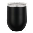 12 OZ BLACK STEMLESS WINE TUMBLER For Sale