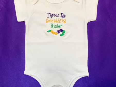 THROW ME SOMETHING MISTER BABY ONESIE 12 MONTH For Sale