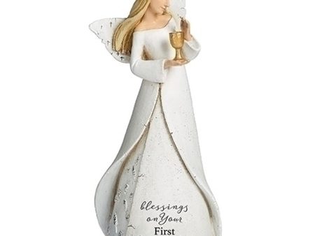 7 INCH FIRST COMMUNION ANGEL STATUE on Sale