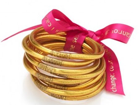 ALL WEATHER GOLD BANGLE SET OF 9 Hot on Sale