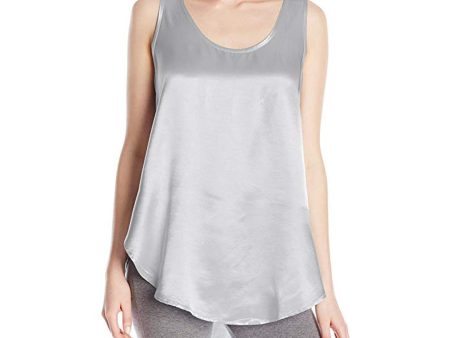 HIGH-LOW SATIN CAMI SILVER Online Hot Sale