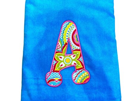 APPLIQUE INITIAL BEACH TOWEL Online Sale