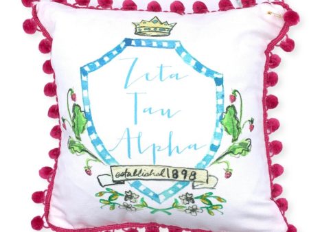 ZETA TAU ALPHA POMPOM PILLOW Online