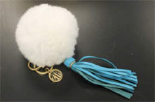 ZETA TAU ALPHA POMPOM KEYCHAIN Online Hot Sale