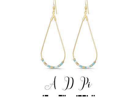 ALPHA DELTA PI DOT & DASH EARRINGS Sale