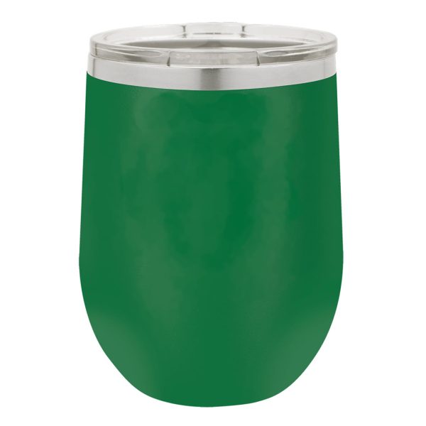 12 OZ GREEN STEMLESS WINE TUMBLER Discount