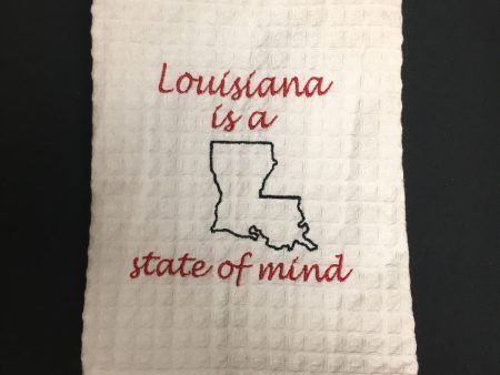 LOUISIANA IS A STATE OF MIND HAND TOWEL For Discount