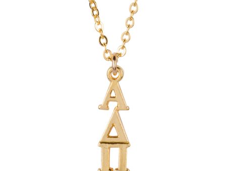 ALPHA DELTA PI GOLD LAVALIERE NECKLACE Supply