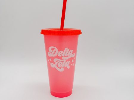 DELTA ZETA GLITTER COLOR CHANGING CUP on Sale