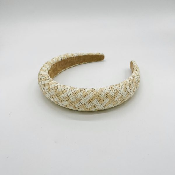 IVORY PADDED STRAW HEADBAND Online Sale