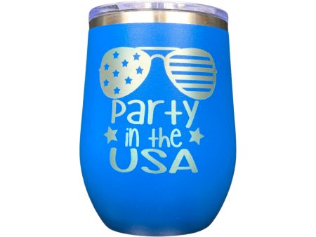 PARTY IN THE USA WINE TUMBLER Sale