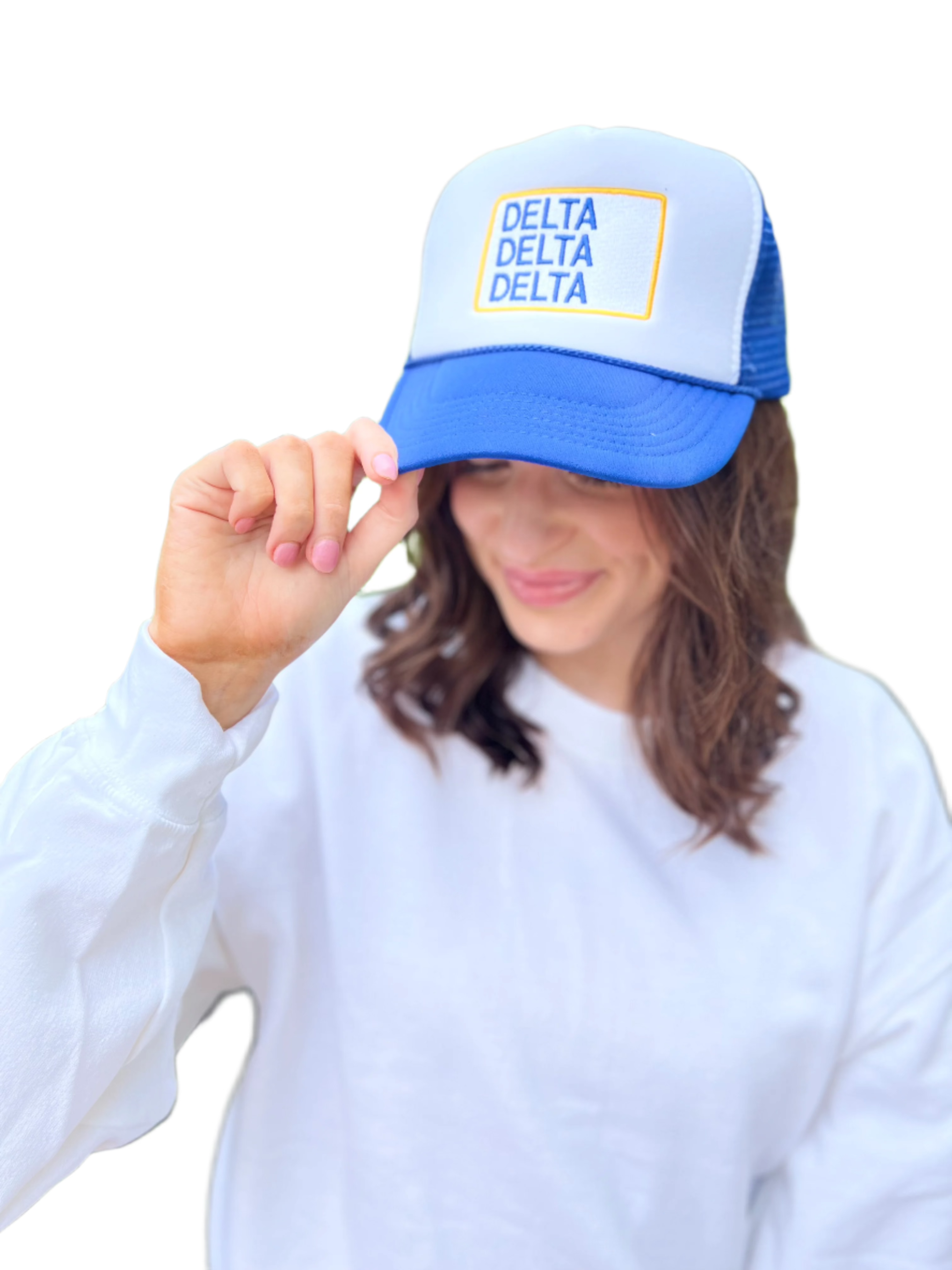 DELTA DELTA DELTA BLOCK TRUCKER HAT Fashion