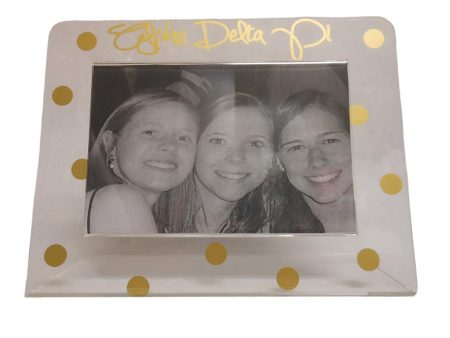 ALPHA DELTA PI GOLD DOT FRAME For Sale