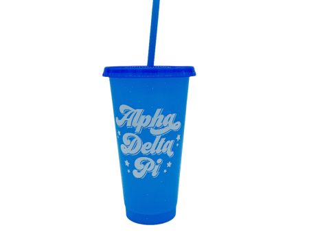 ALPHA DELTA PI GLITTER COLOR CHANGING CUP Online Hot Sale