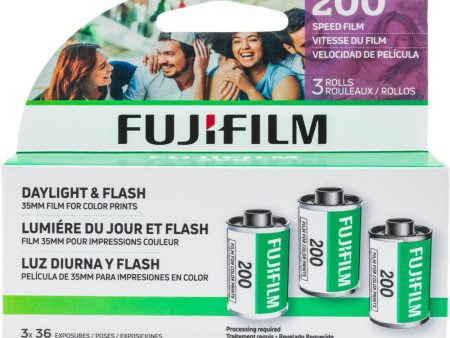 FUJIFILM 200 Color Negative Film (35mm Roll Film, 36 Exp, 3-Pack) Discount