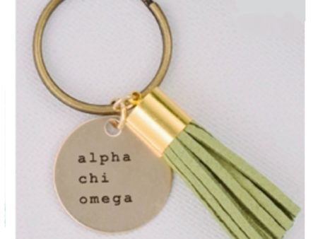 ALPHA CHI OMEGA TASSEL KEYCHAIN Fashion