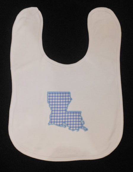 BLUE LOUISIANA BABY BIB on Sale