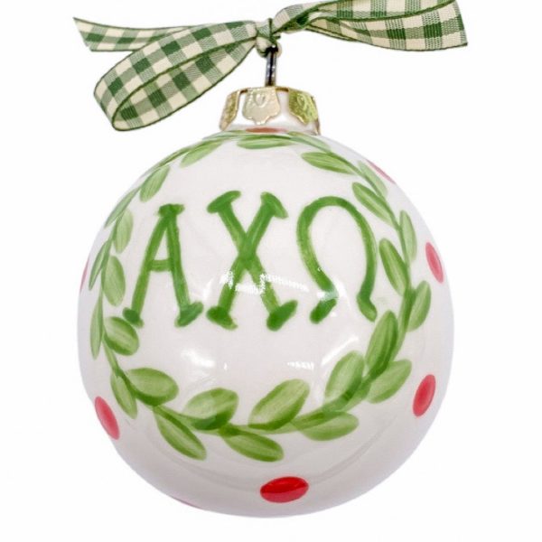 ALPHA CHI OMEGA DOT CERAMIC ORNAMENT Hot on Sale