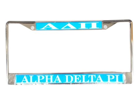 ALPHA DELTA PI LICENSE PLATE FRAME Sale