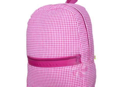 HOT PINK GINGHAM MEDIUM BACKPACK Supply