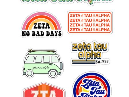 ZETA TAU ALPHA RETRO STICKERS Sale