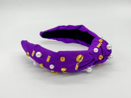 PURPLE LSU LOGO HEADBAND Sale