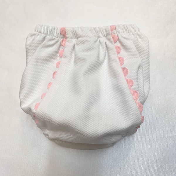 EMBROIDERED PINK TRIM DIAPER COVER Online Hot Sale