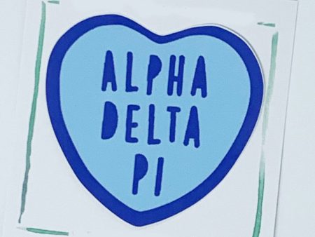 ALPHA DELTA PI HEART DECAL STICKER Sale