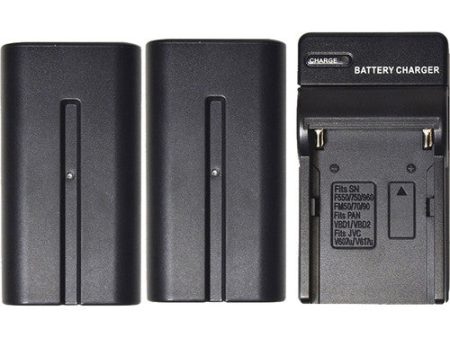 Savage 2-Pack of NP-F970 Lithium-Ion Batteries with Charger for LED Lights Hot on Sale