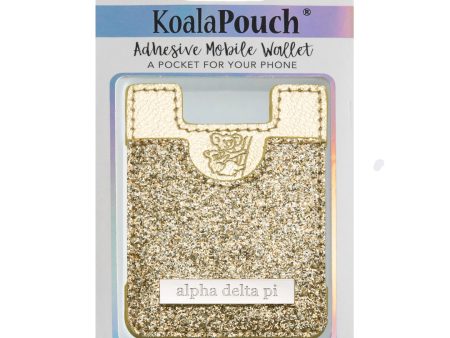 ALPHA DELTA PI GOLD GLITTER KOALA POUCH Online Hot Sale