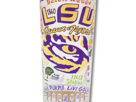 LOUISIANA STATE UNIVERSITY GLASS SET OF 2 Online Sale